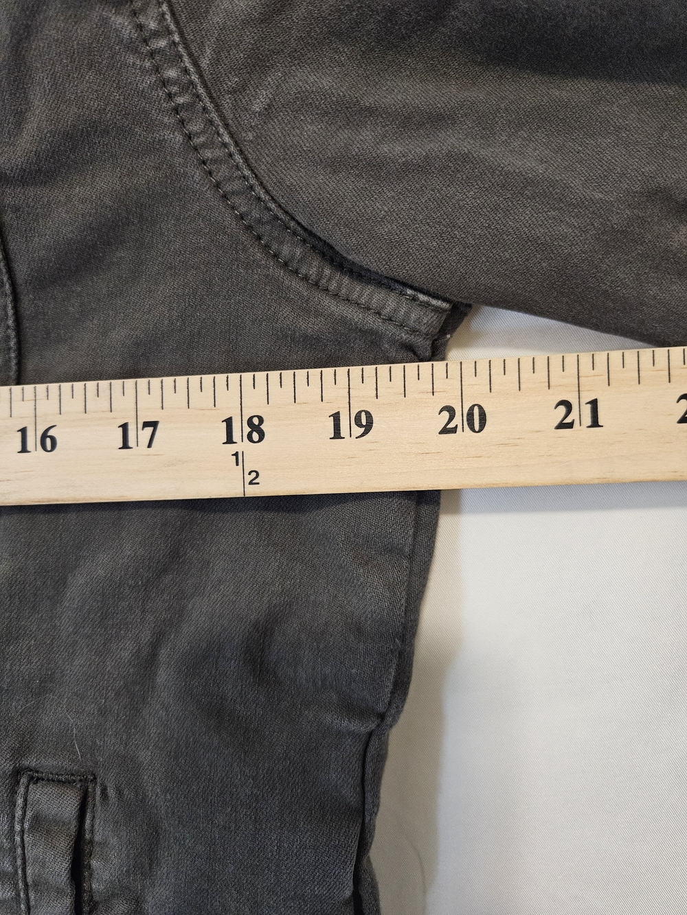 Prosperity Olive Green Denim Jacket - Classic Button-Front Business Casual - Picture 6 of 6